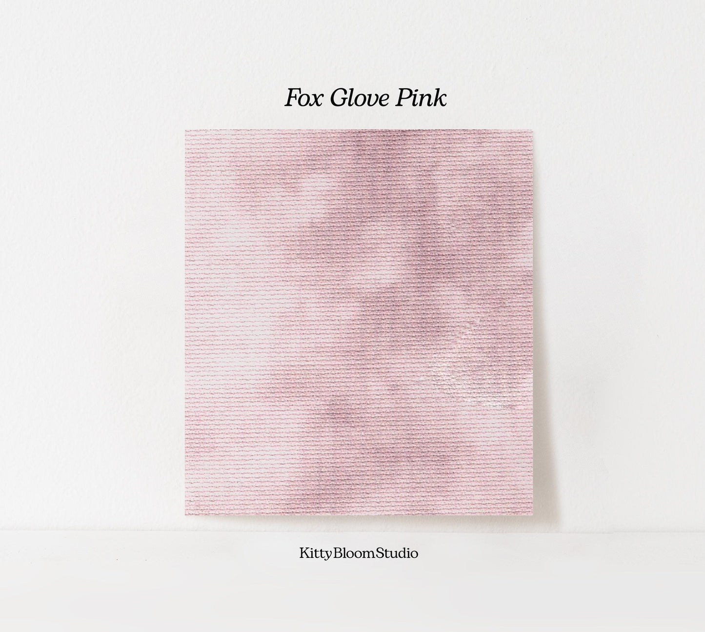 Fox Glove Pink Cross Stitch Fabric. 14/16/18 Aida Count. Nude Pale Pink Folklore inspired, hand dyed effect Whimsical Academia Printed Aida.