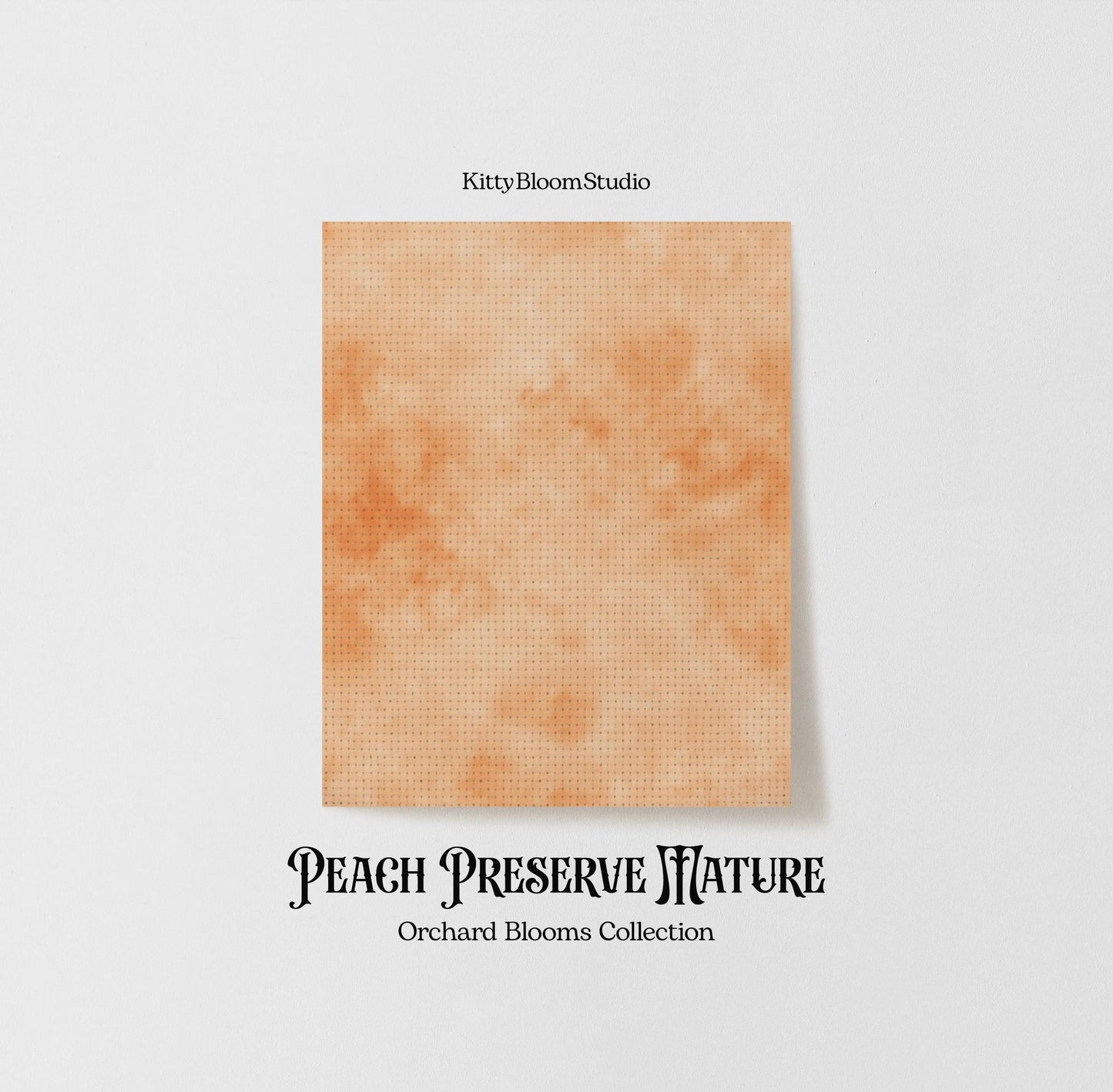 Peachy Tie Dye Patterned Aida Fabric | Peach Preserve inspired Orchard Blooms Collection | Juicy Orange printed Cross Stitch Fabric