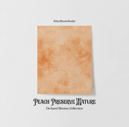 Peachy Tie Dye Patterned Aida Fabric | Peach Preserve inspired Orchard Blooms Collection | Juicy Orange printed Cross Stitch Fabric