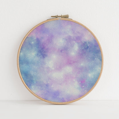 Diamond Fairy Dust  (16" x11”) Enchanted Fantasy Cross Stitch Fabric,  Mystical Pattern Print, Magic Sky, Dyed Effect Aida, 14/16/18 Count