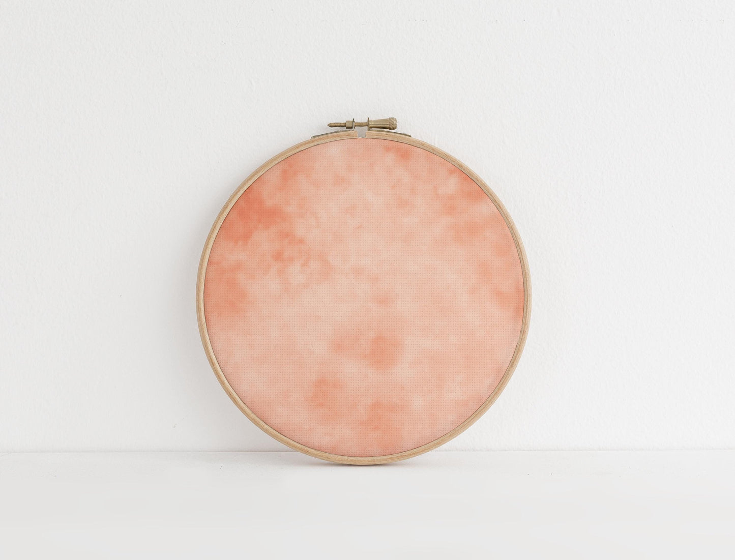 Pale Peachy Tie Dye Patterned Aida Fabric | Peach Preserve inspired Orchard Blooms Collection | Juicy Orange printed Cross Stitch Fabric