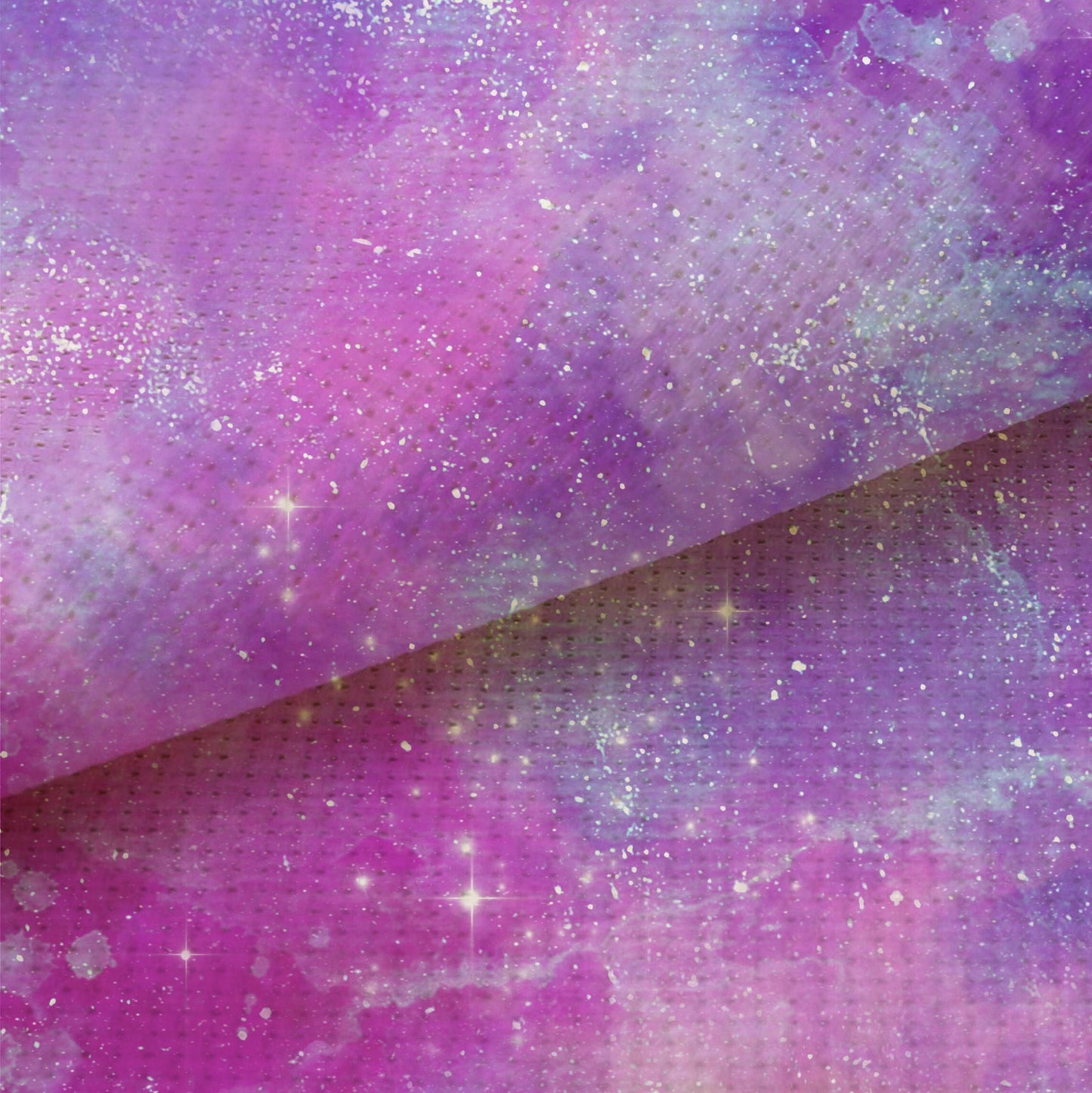 Purple Odyssey (16" x11”) Galaxy Cross Stitch Fabric, Space Pattern Print,Night Sky, Dyed Effect Aida, Stars, Universe 14/16/18 Count