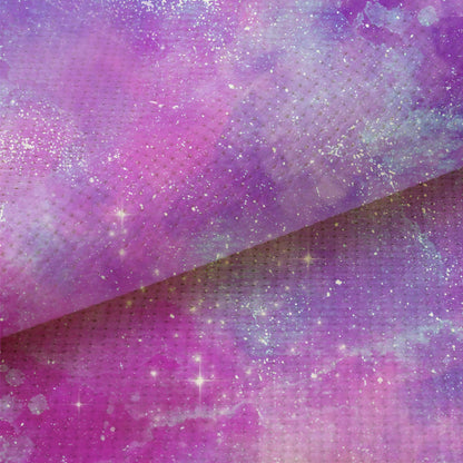 Purple Odyssey (16" x11”) Galaxy Cross Stitch Fabric, Space Pattern Print,Night Sky, Dyed Effect Aida, Stars, Universe 14/16/18 Count