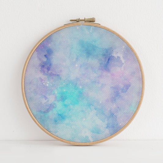 Fairy Dust  (16" x11”) Enchanted Fantasy Cross Stitch Fabric,  Mystical Pattern Print, Magic Sky, Dyed Effect Aida, 14/16/18 Count