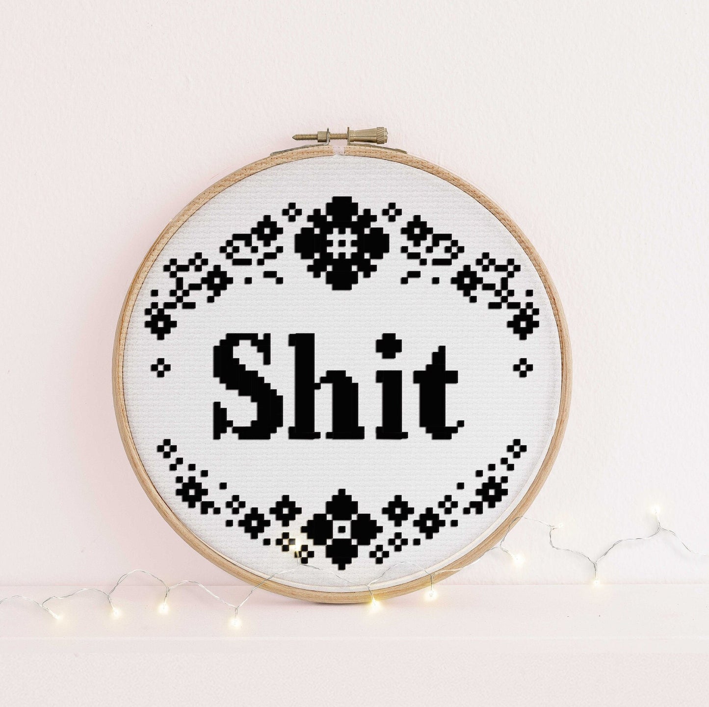 Rude funny adult cross stitch kit, beginner friendly, modern DIY letterbox gift. Subversive  Swear Cuss Word Profanity Adulth gift
