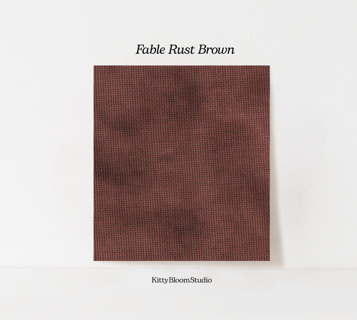 Fable Rust Cross Stitch Fabric. 14/16/18 Aida Count. A Leathery  Brown Folklore inspired, hand dyed effect Whimsical Academia Printed Aida.