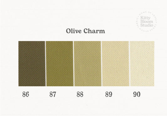 Olive Charm Aida. available in 5 pretty shades of  greens. Beautiful Cross Stitch Fabric, Flat colour, 14/16/18 Count