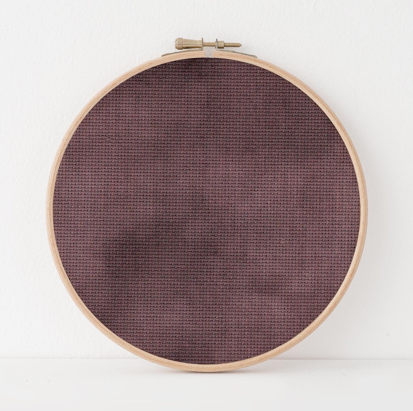 Damsel Plum Cross Stitch Fabric. 14/16/18 Aida Count. A purple plumb Folklore inspired, hand dyed effect Whimsical Academia Printed Aida.