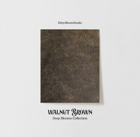 Walnut Brown Aida Fabric. Deep Blooms Garden Theme Cross Stitch Fabric. Rich  shades of brown  Dyed Effect Aida, 14/16/18 Count