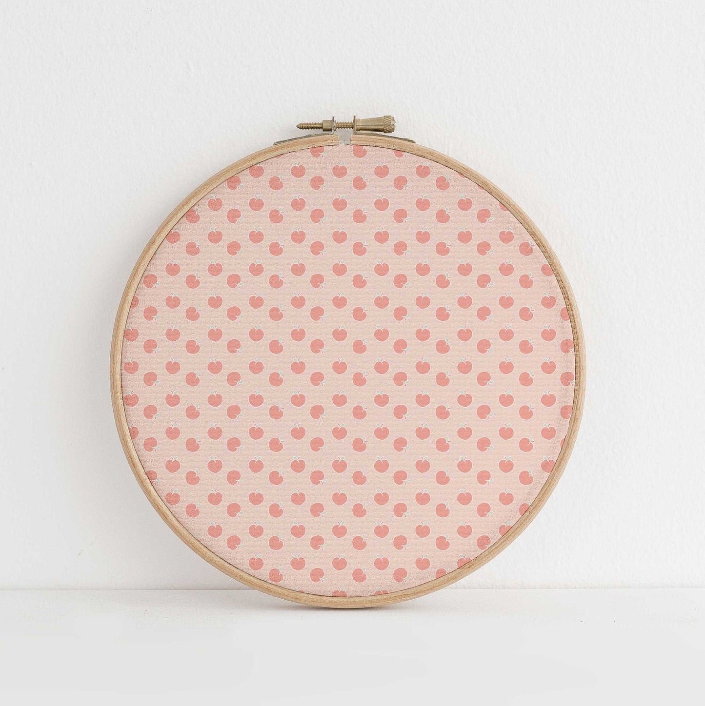 Just Peachy printed cross stitch fabric - 14, 16 & 18 count Aida Cross Stitch fabric - cute pastel Peach, Peach repeat pattern.