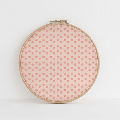 Just Peachy printed cross stitch fabric - 14, 16 & 18 count Aida Cross Stitch fabric - cute pastel Peach, Peach repeat pattern.