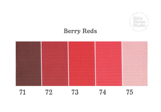 Berry Reds Aida. available in 5 pretty shades of Red and Pinks. Beautiful Cross Stitch Fabric, Flat colour, 14/16/18 Count