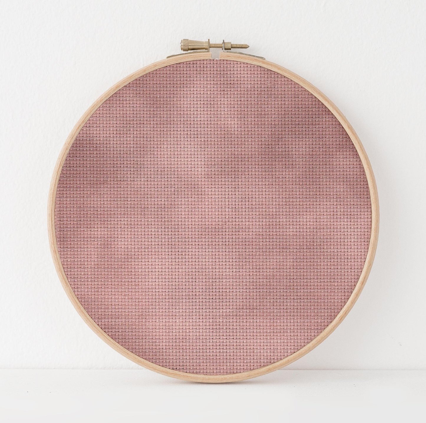 Blushing Nymph Cross Stitch Fabric. 14/16/18 Aida Count. A Nude Pink Folklore inspired, hand dyed effect Whimsical Academia Printed Aida.