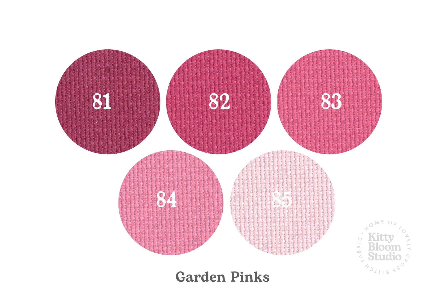 Garden Pinks Aida. available in 5 pretty shades of Pink. Beautiful Cross Stitch Fabric, Flat colour, 14/16/18 Count