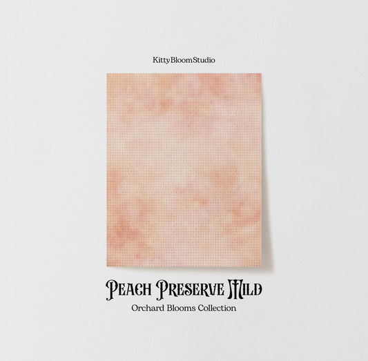 Pastel Peachy Tie Dye Patterned Aida Fabric | Peach Preserve inspired Orchard Blooms Collection | Juicy Orange printed Cross Stitch Fabric