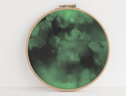 ENVY Potion Cross Stitch Fabric. 16 x11 & 18 x 27 inches in 14/16/18 Aida Count. A Gothic Witchy Celestial Night Sky Print.