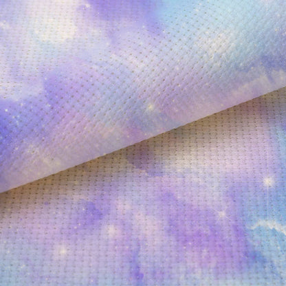 N*4 Enchanted Sky ( (16" x11”) Galaxy Cross Stitch Fabric, Space Pattern Print,Night Sky, Dyed Effect Aida, Stars, Universe 14/16/18 Count