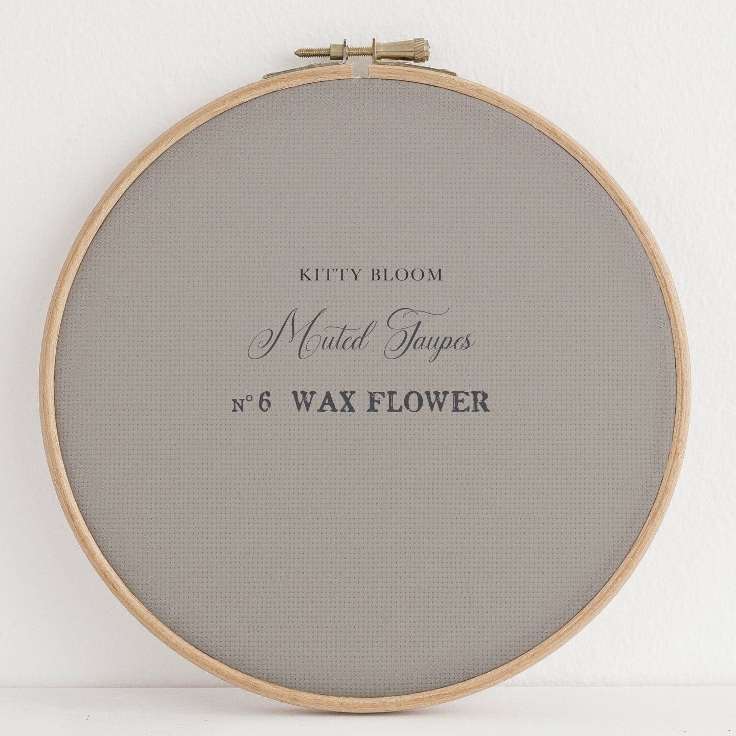 Muted Blooms Taupe Grey Collection.  Printed Cross Stitch Fabric Natural Collection (16" x11”)  14/16/18 Count Aida