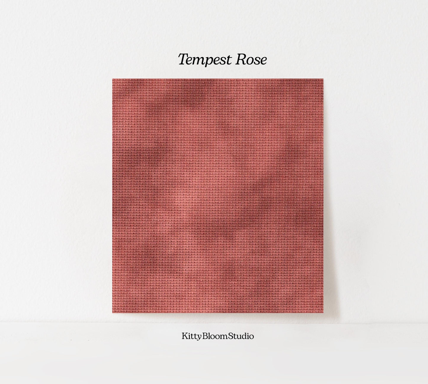 Tempest Rose Cross Stitch Fabric. 14/16/18 Aida Count. A mottled nude pink, hand dyed effect  Printed Aida.