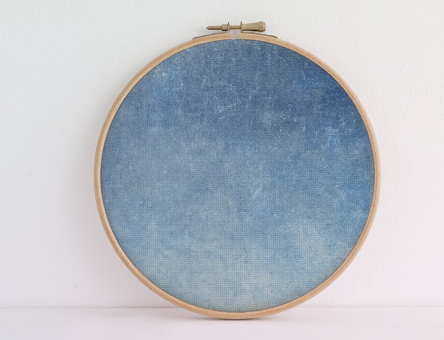 Baby it’s Cold Outside (16x11”),  soft  Blues cross stitch fabric. 14, 16 & 18 count Aida available