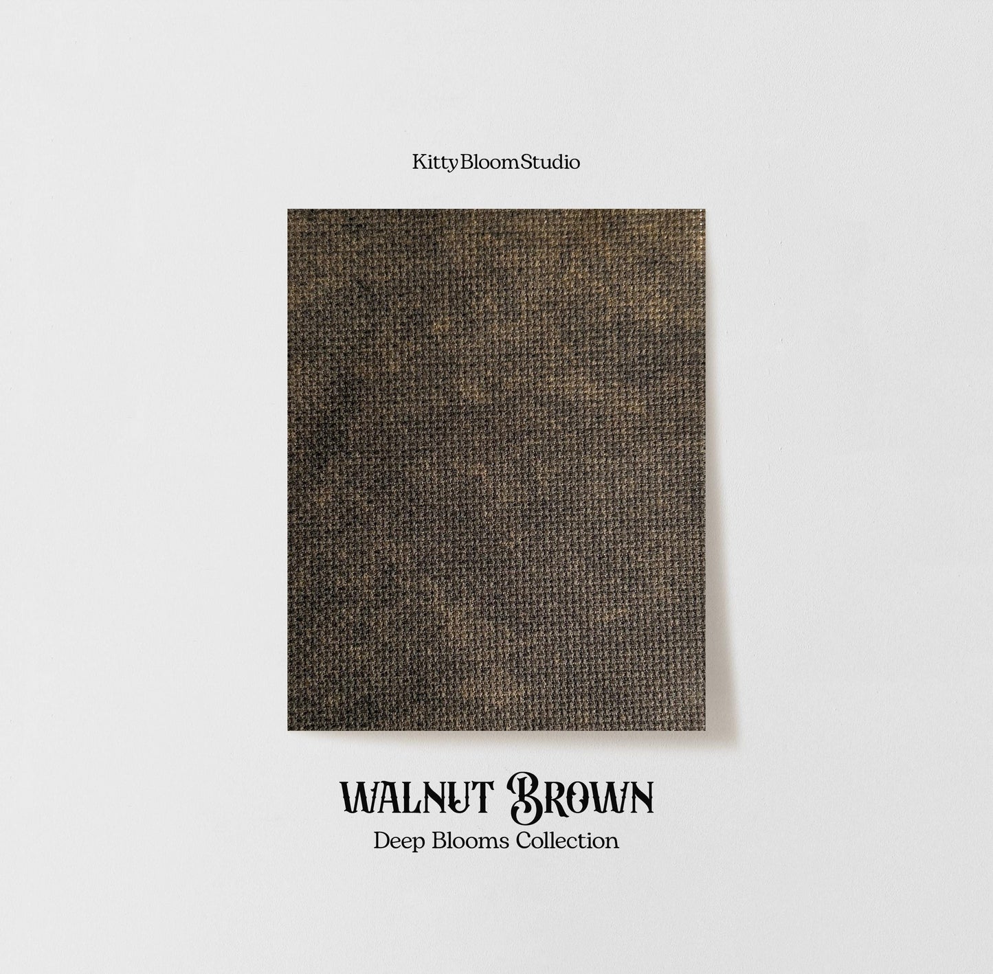 Walnut Brown Aida Fabric. Deep Blooms Garden Theme Cross Stitch Fabric. Rich  shades of brown  Dyed Effect Aida, 14/16/18 Count
