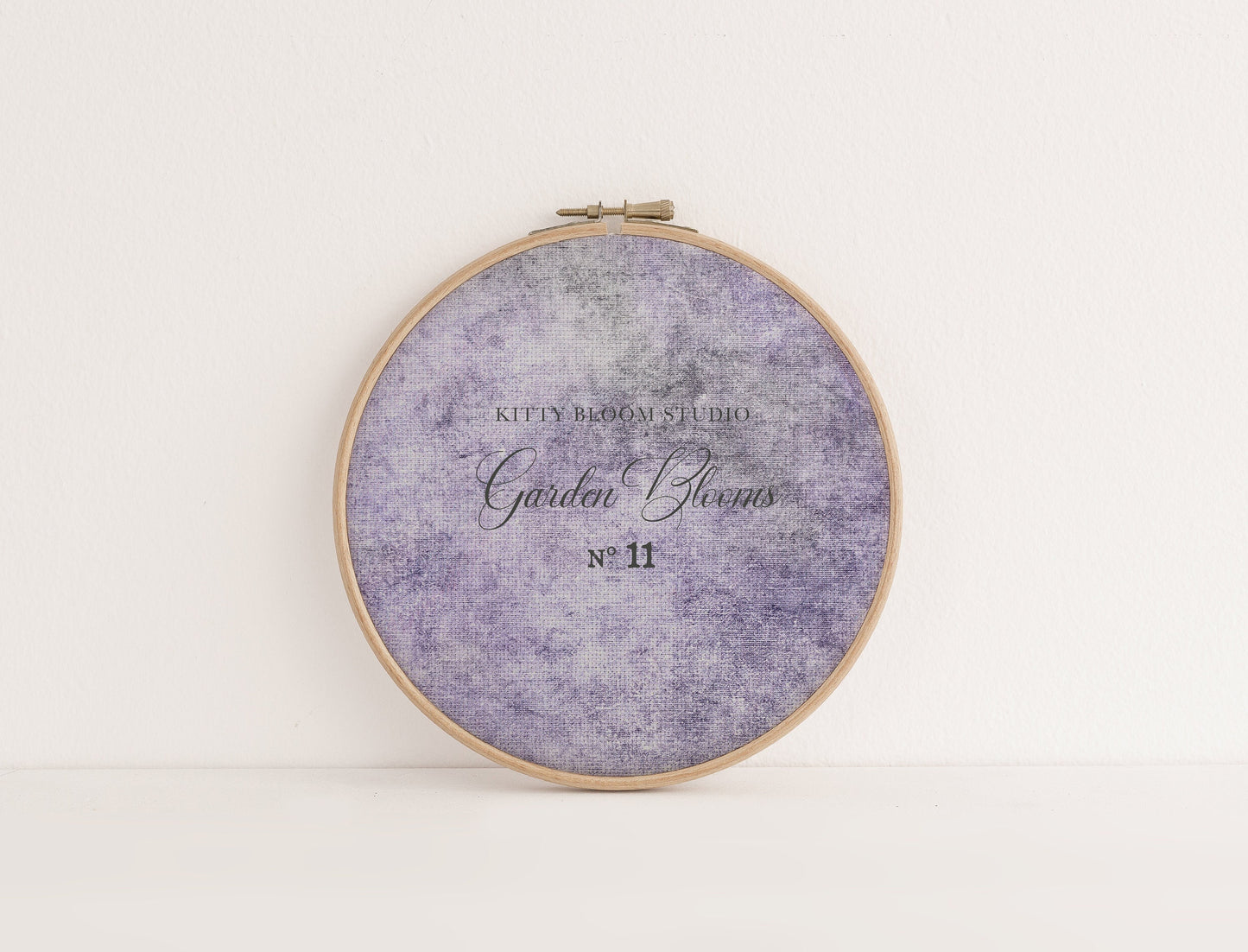 N*11 Garden Blooms (16" x11”) Enchanted Garden Theme Cross Stitch Fabric fresh violets, lavender and purples Pattern Aida