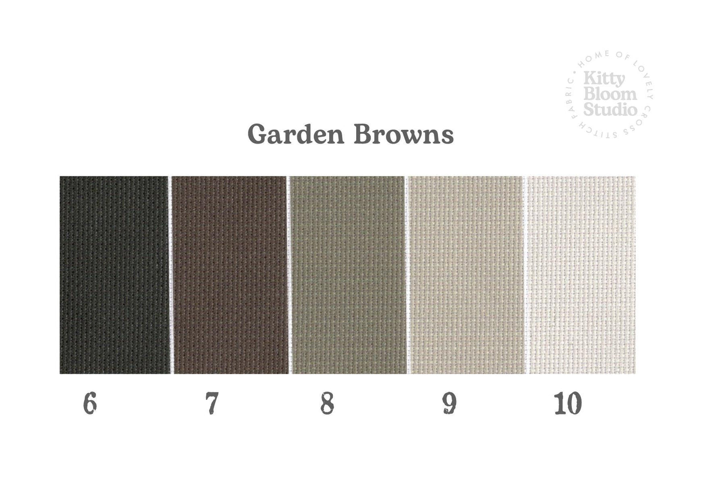 Garden Browns Aida. available in 5 pretty shades of Brown and Taupe. Beautiful Cross Stitch Fabric, Flat colour, 14/16/18 Count