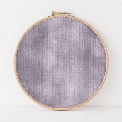 Fairy Flutter Cross Stitch Fabric. 14/16/18 Aida Count. Soft Lilac Grey Folklore inspired, hand dyed effect Whimsical Academia Printed Aida.