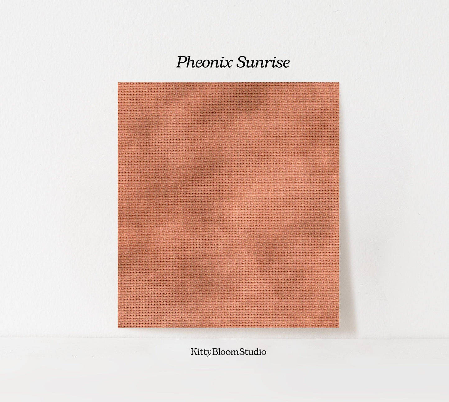 Pheonix Sunrise Cross Stitch Fabric. 14/16/18 Aida Count. A stunning burnt orange, hand dyed effect  Printed Aida.